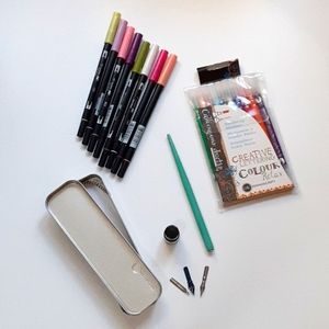Calligraphy and Lettering Bundle! 8 Dual Brush Tombow Markers